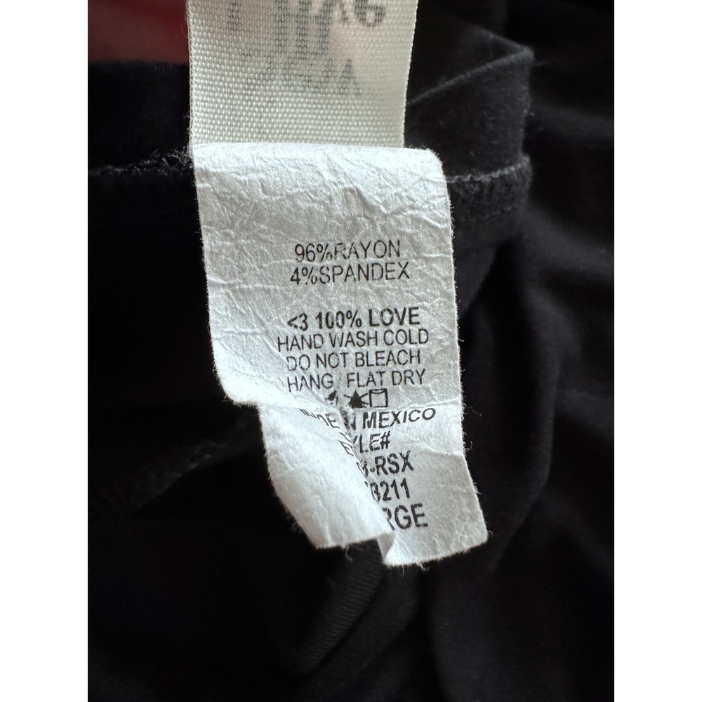 Sew In Love Round Neck Top Plus Size Black Top, Blouse 2x EUC, Stretchy - Picture 8 of 9
